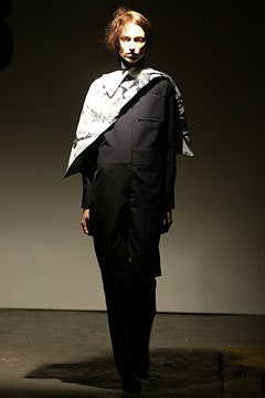 white unknown asymmetric printed cape