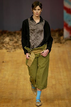 olive belted midi skirt