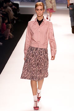 pink leopard-print pleated midi skirt