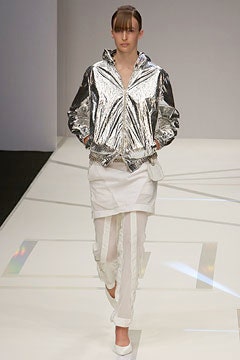 silver metallic cropped jacket