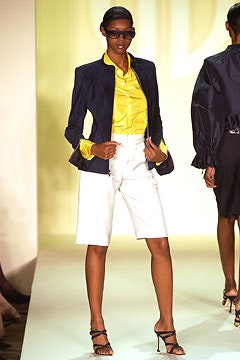 yellow ruffled blouse
