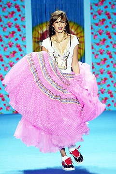 pink ruffled tulle maxi dress