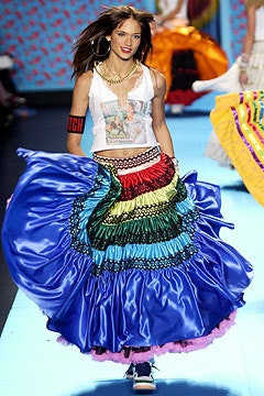 blue tiered ruffled maxi skirt