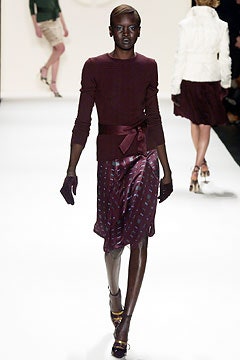 maroon knit sweater and wrap skirt