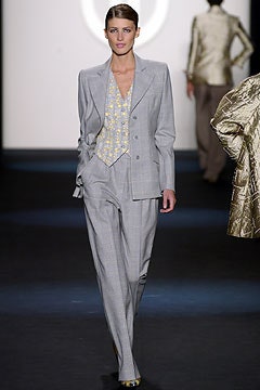 gray tailored blazer and pants