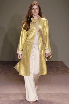 yellow satin long-sleeve open-front tailored shiny midi coat