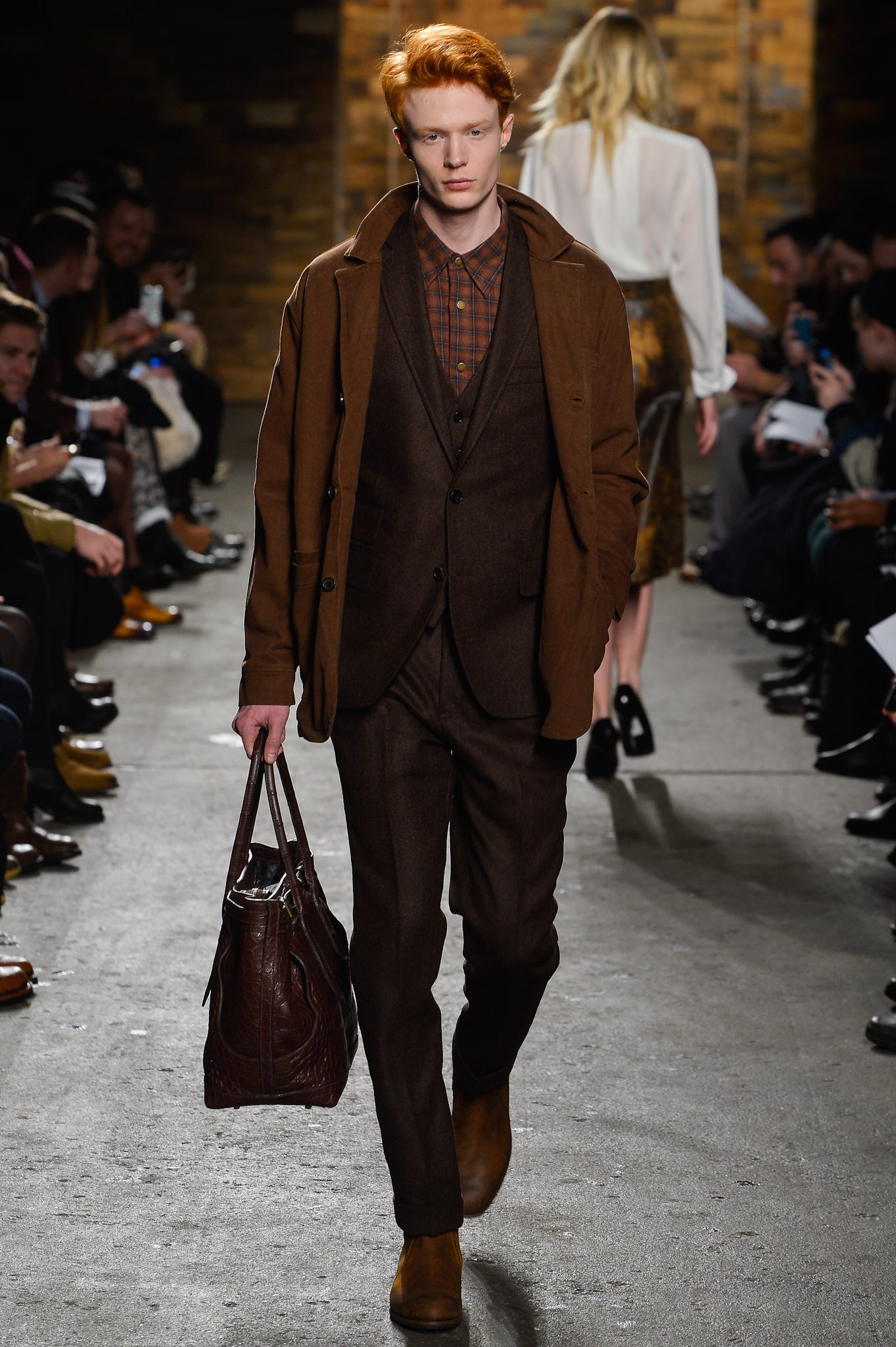 brown relaxed overcoat