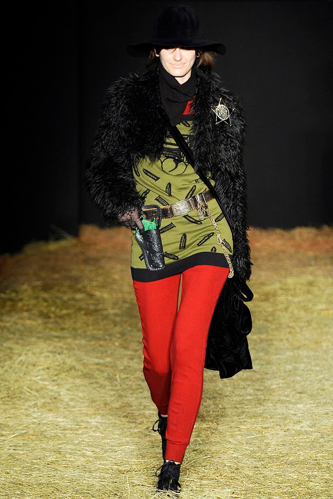 black fur open-front coat