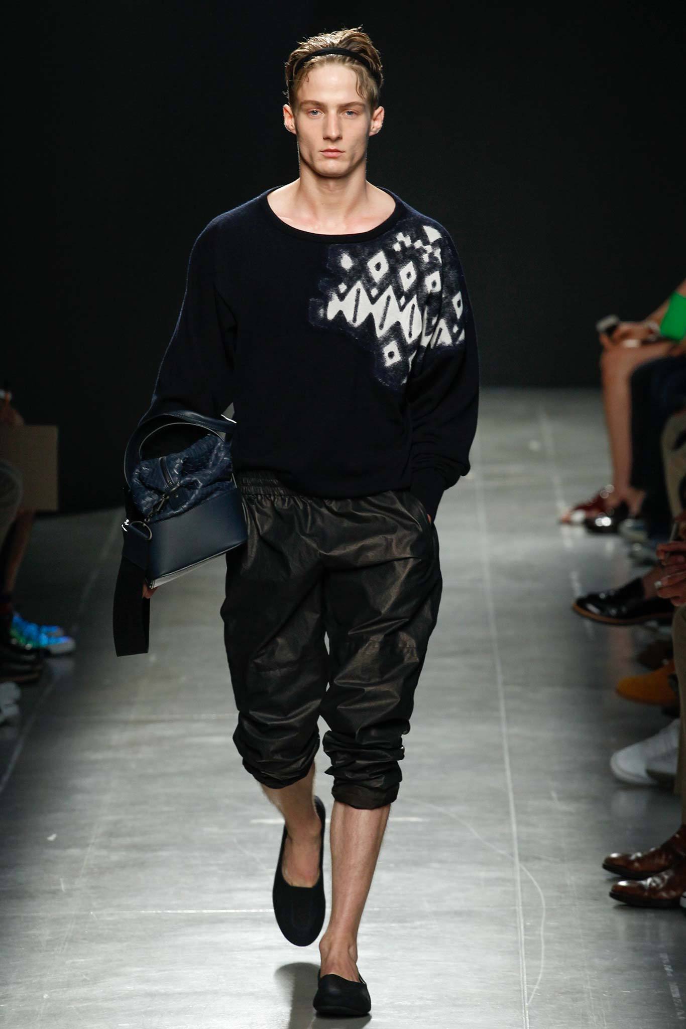 black abstract knit sweater