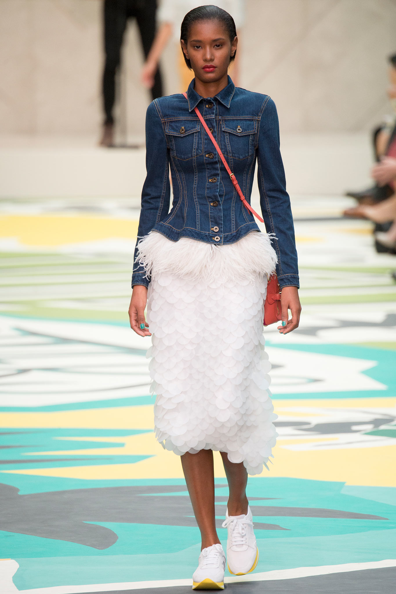 white organza layered embellished textured midi skirt