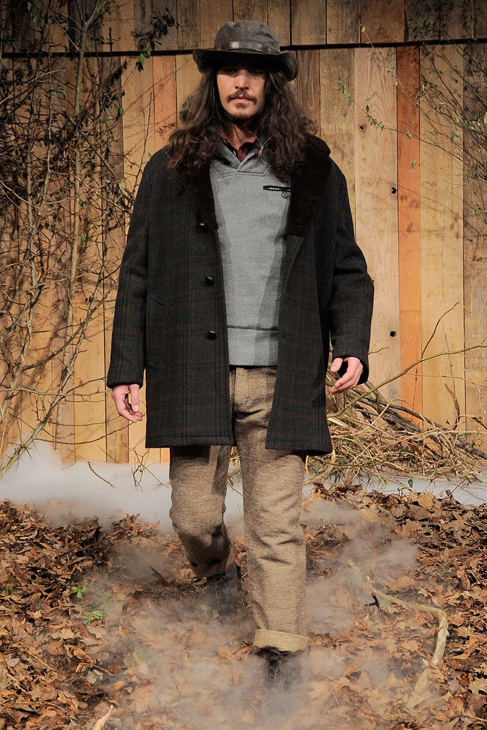 black checked wool coat
