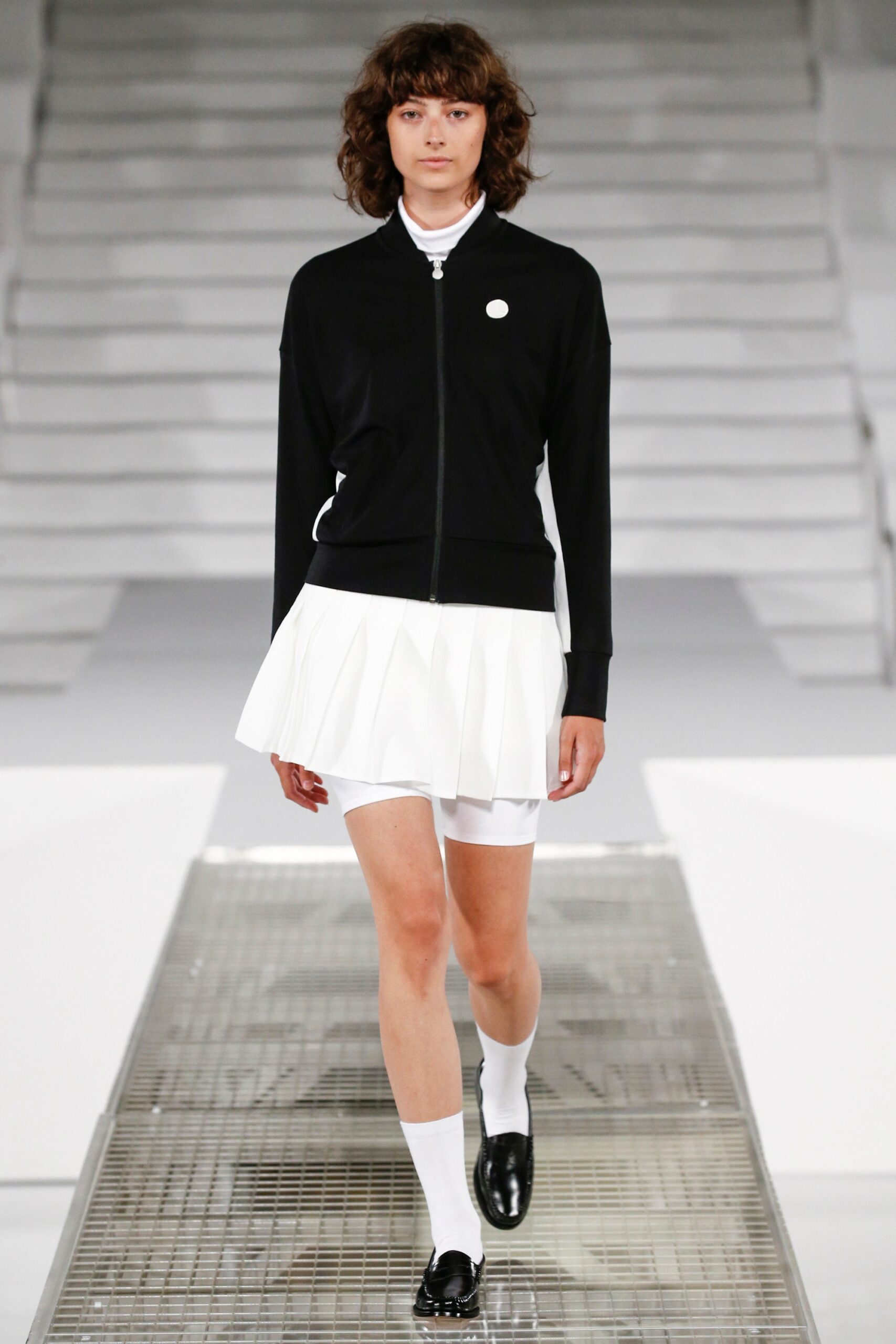black zip-front color-blocked jacket