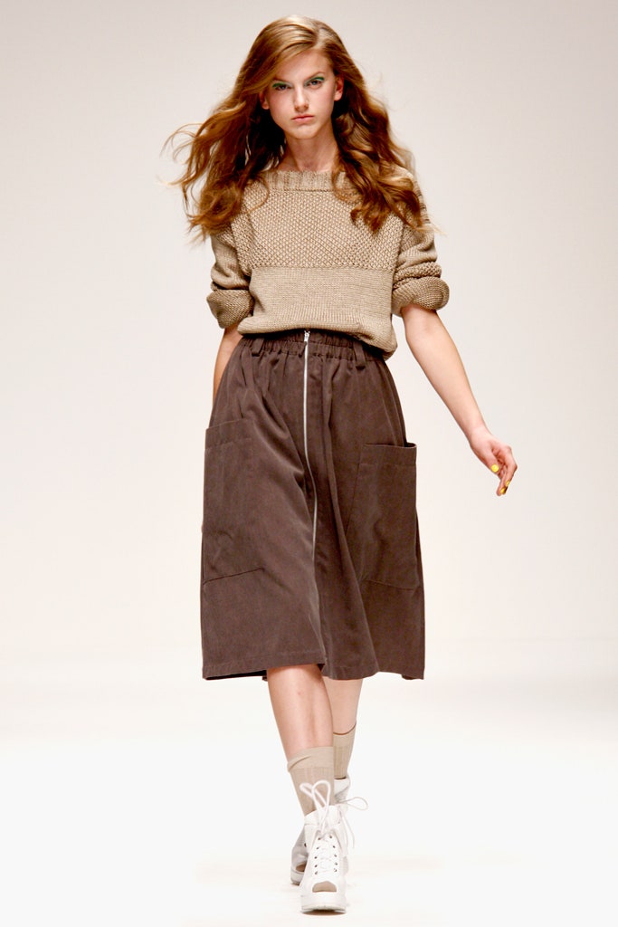 beige textured knit sweater