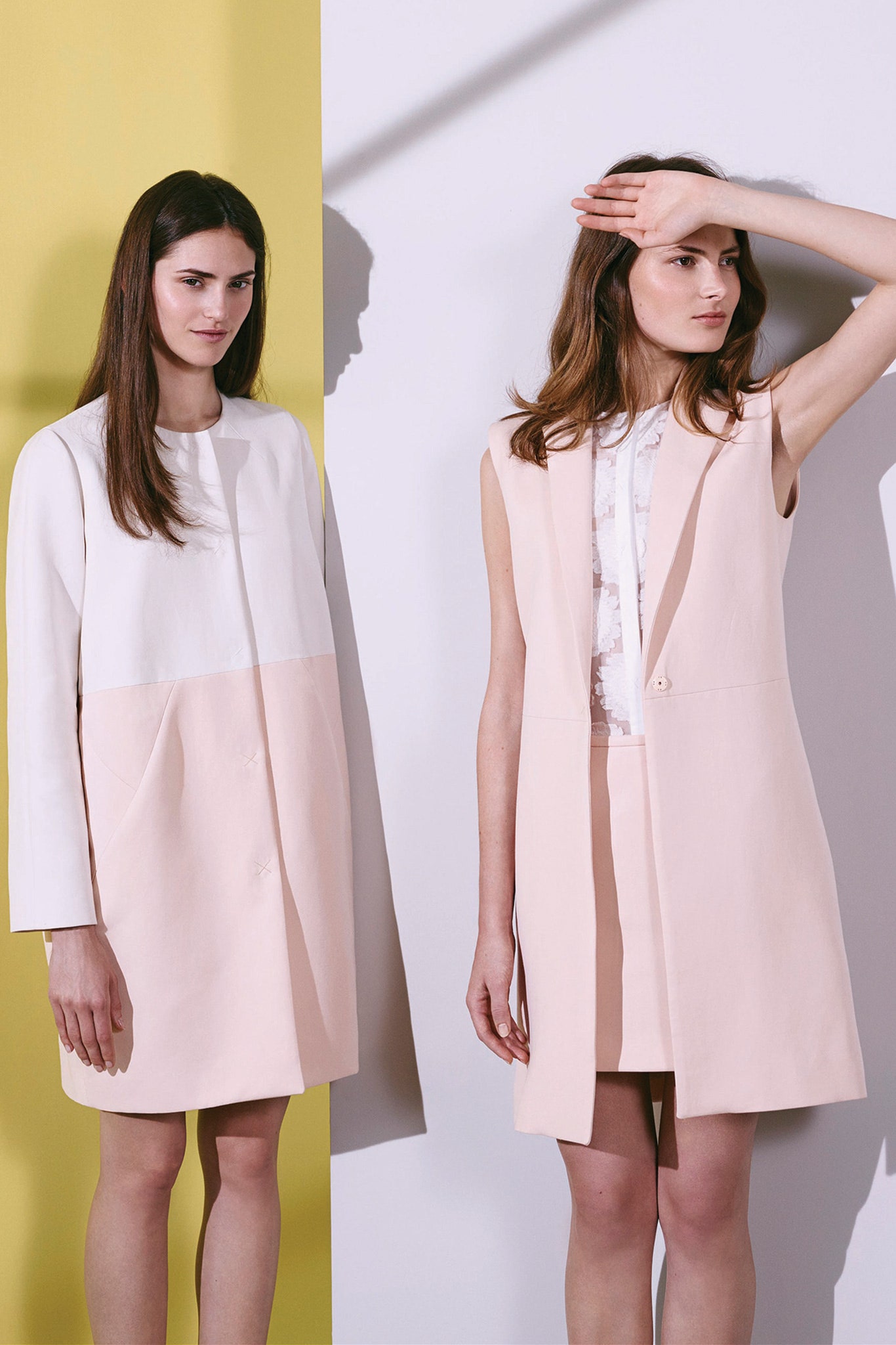 color-block pastel mini dress