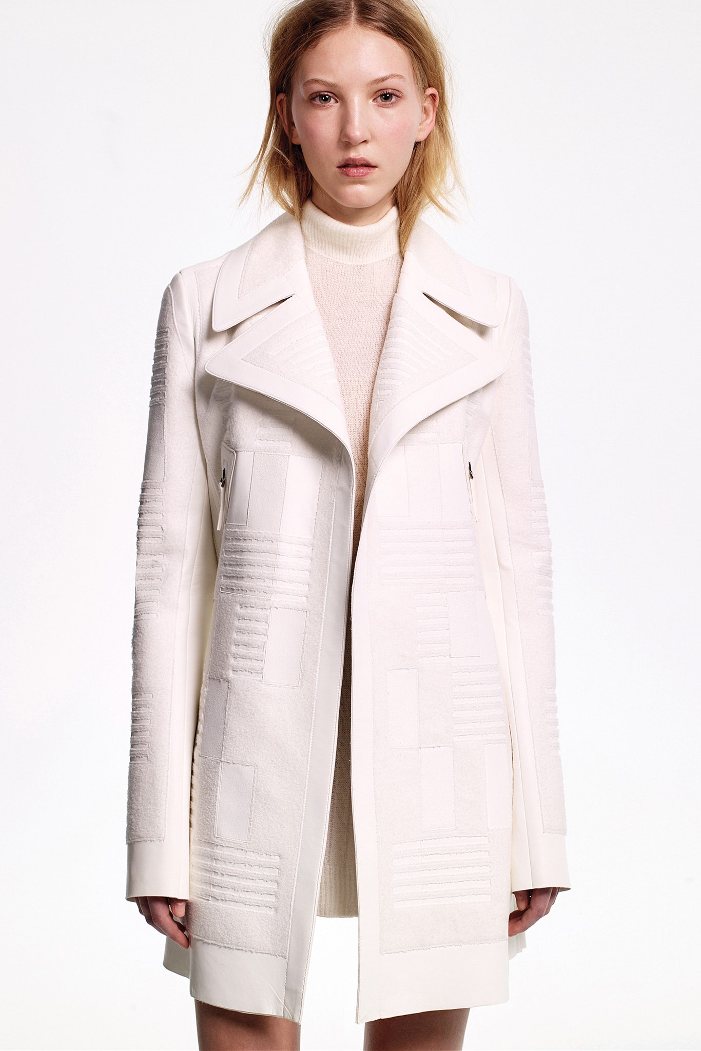 ivory knit turtleneck ribbed textured sweater