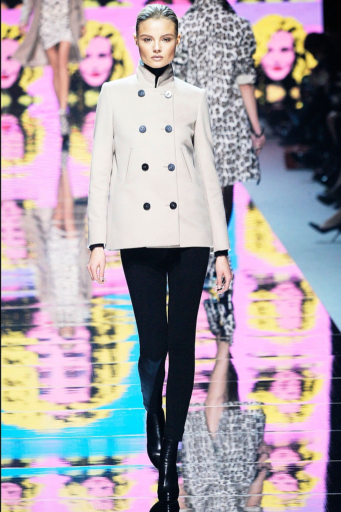ivory unknown long-sleeve high-neck tailored buttoned pockets coat