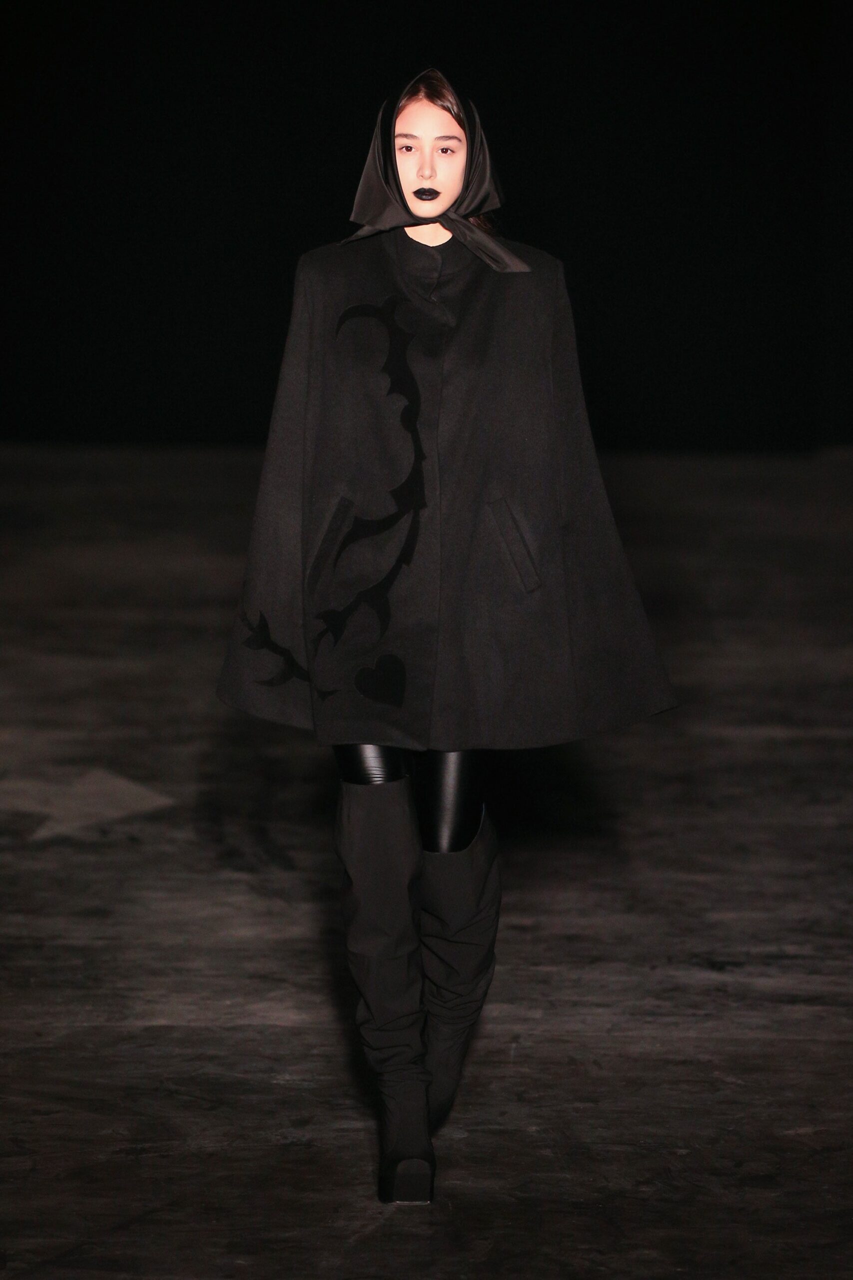 black structured cape