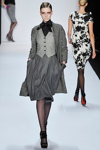black and white checked coat