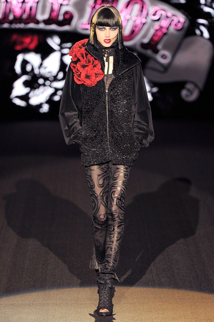 black textured zip-front jacket