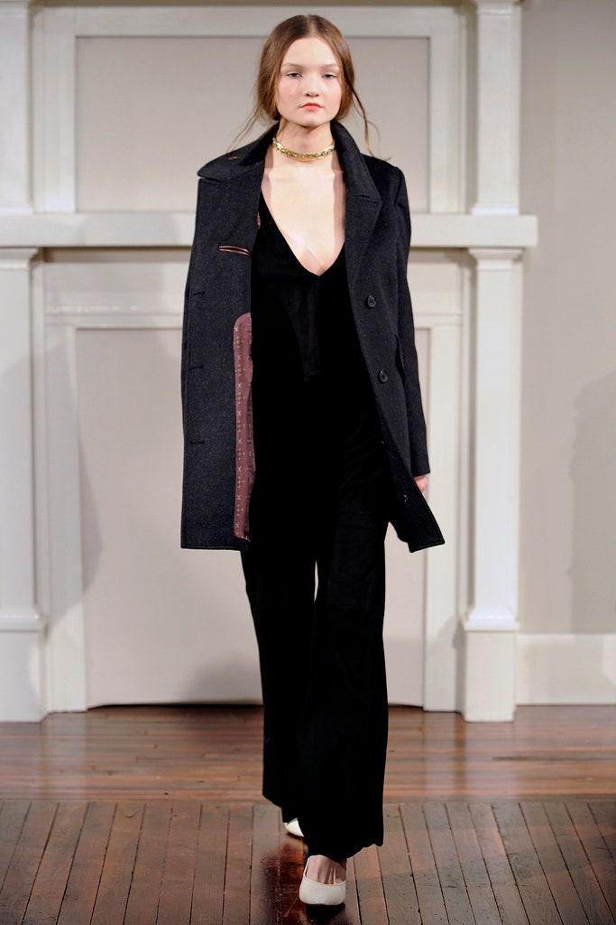 black velvet wide-leg jumpsuit