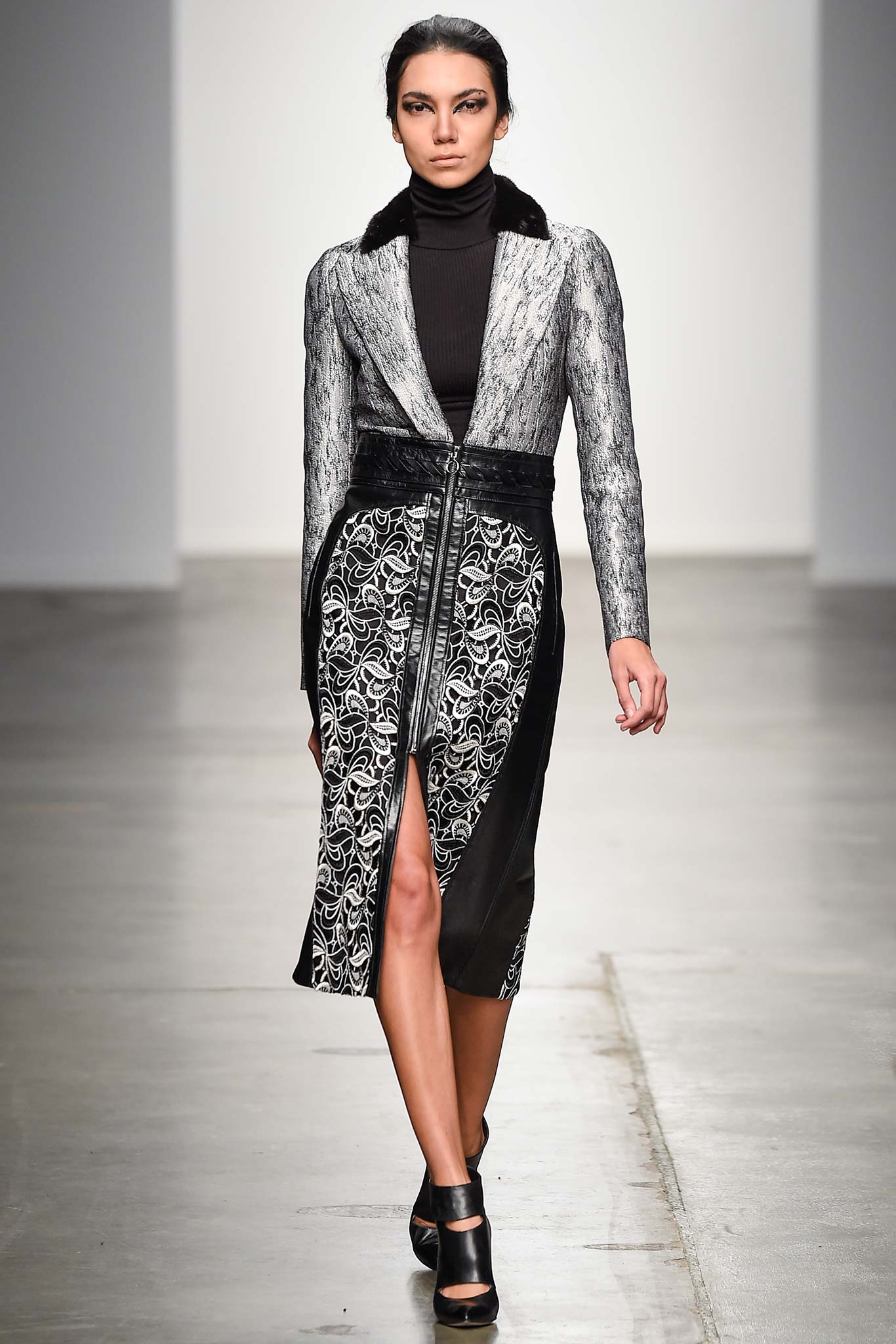 metallic cropped belted jacket