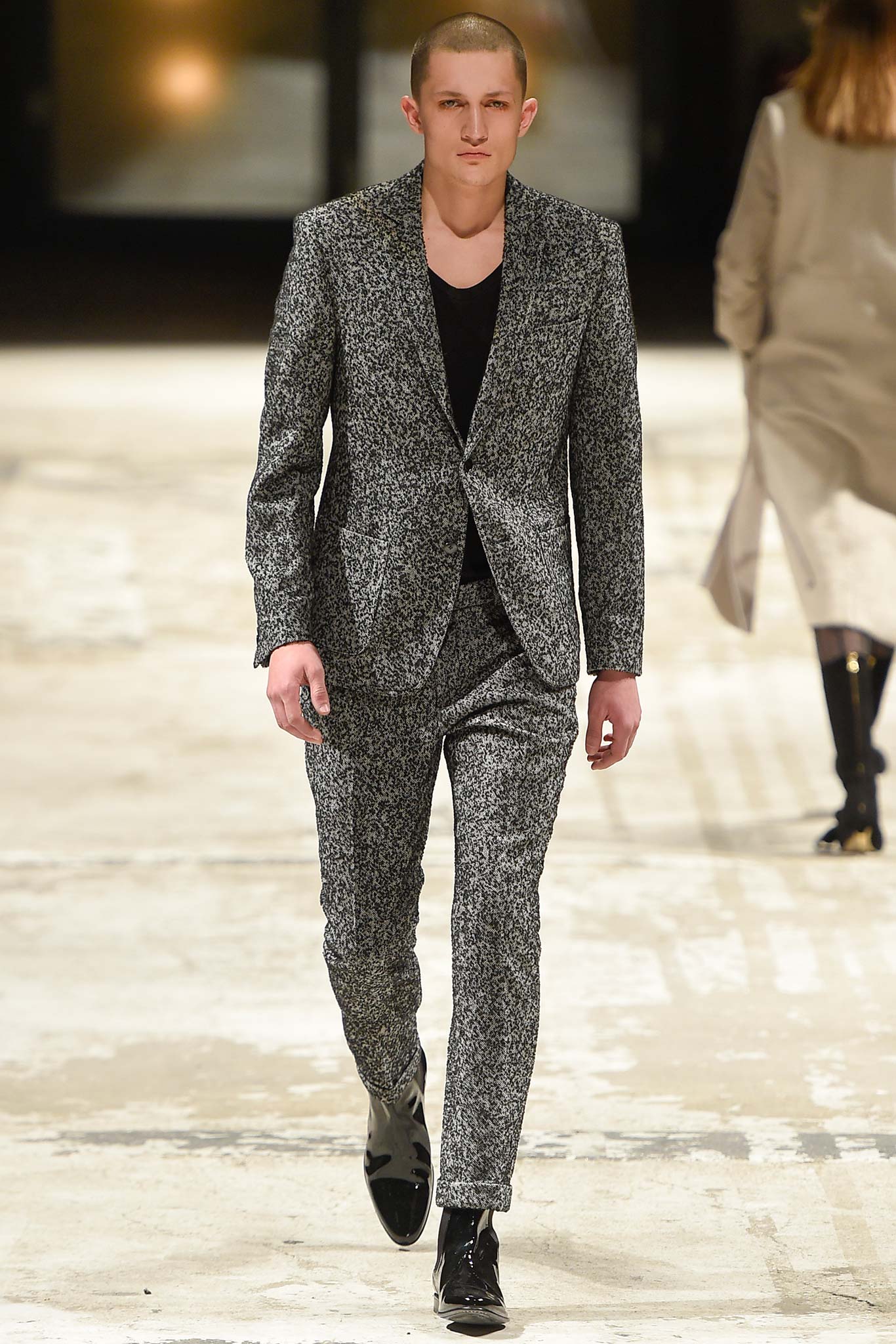 speckled tailored blazer