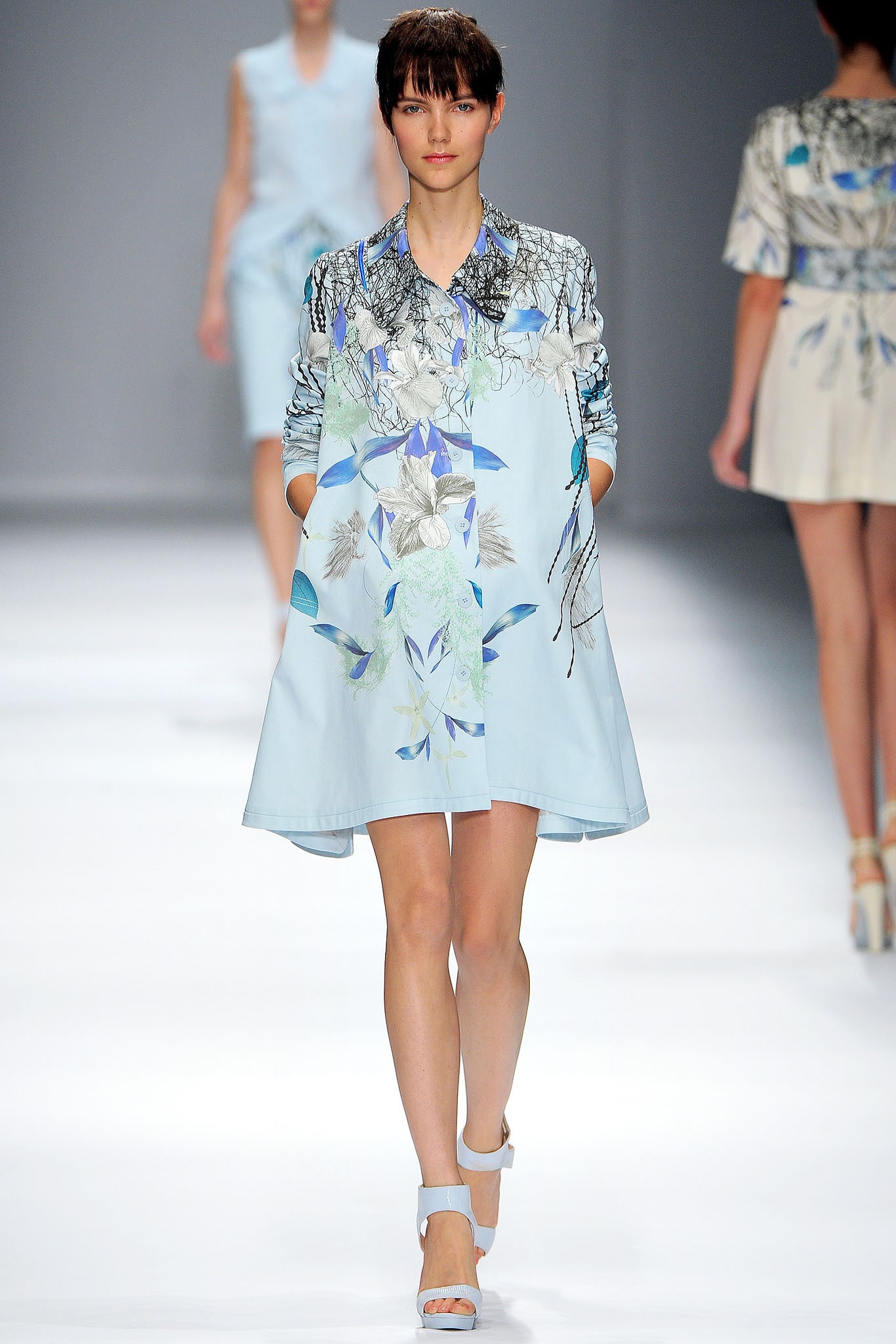 floral printed shirt dress