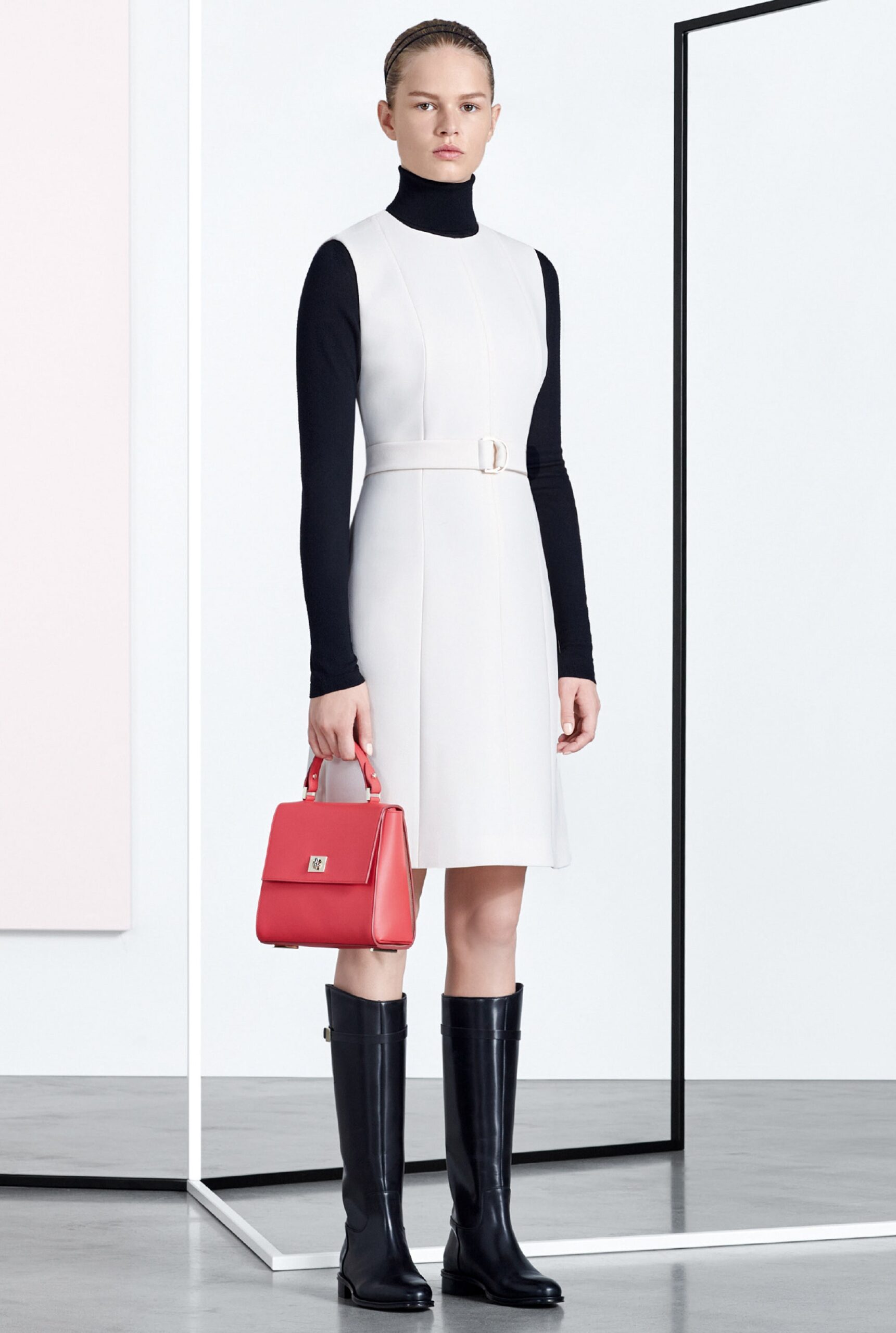 coral leather bag