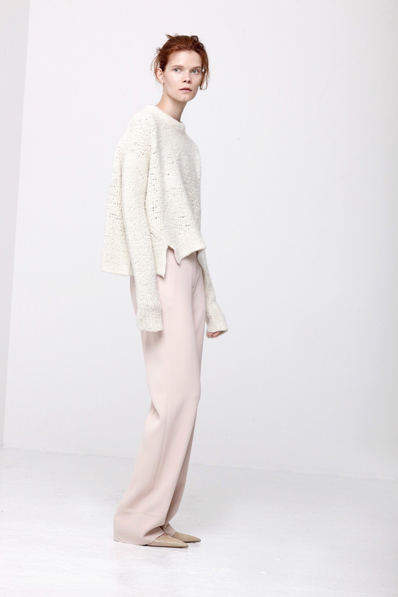 ivory oversized knit sweater