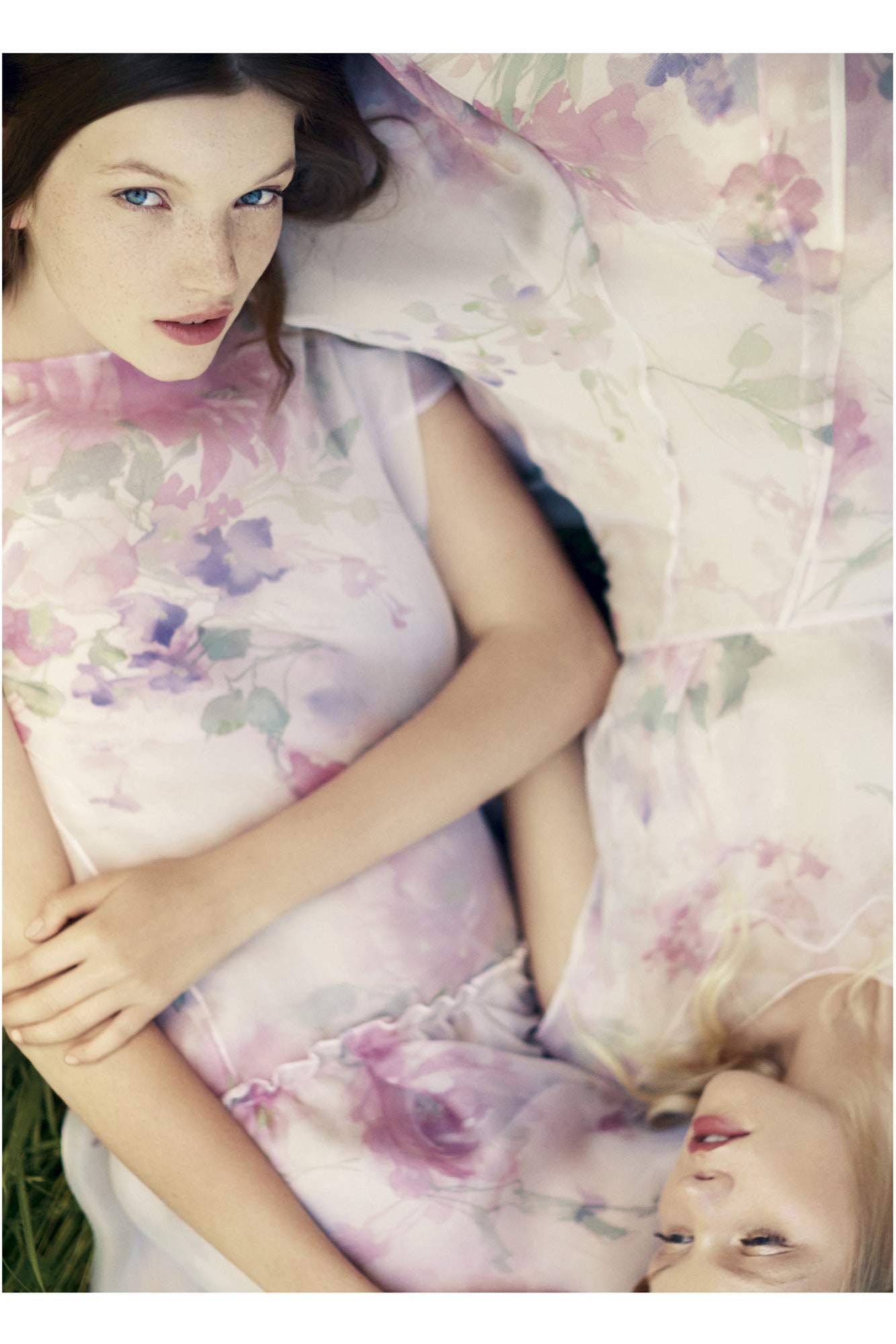 sheer floral chiffon dress