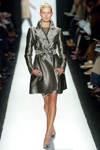 metallic belted tailored coat