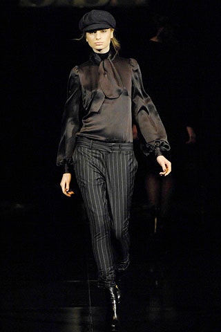 black satin draped blouse