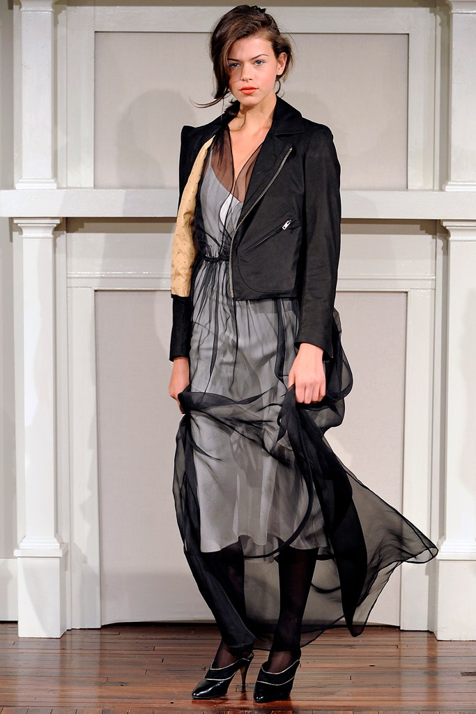 sheer gray chiffon maxi dress
