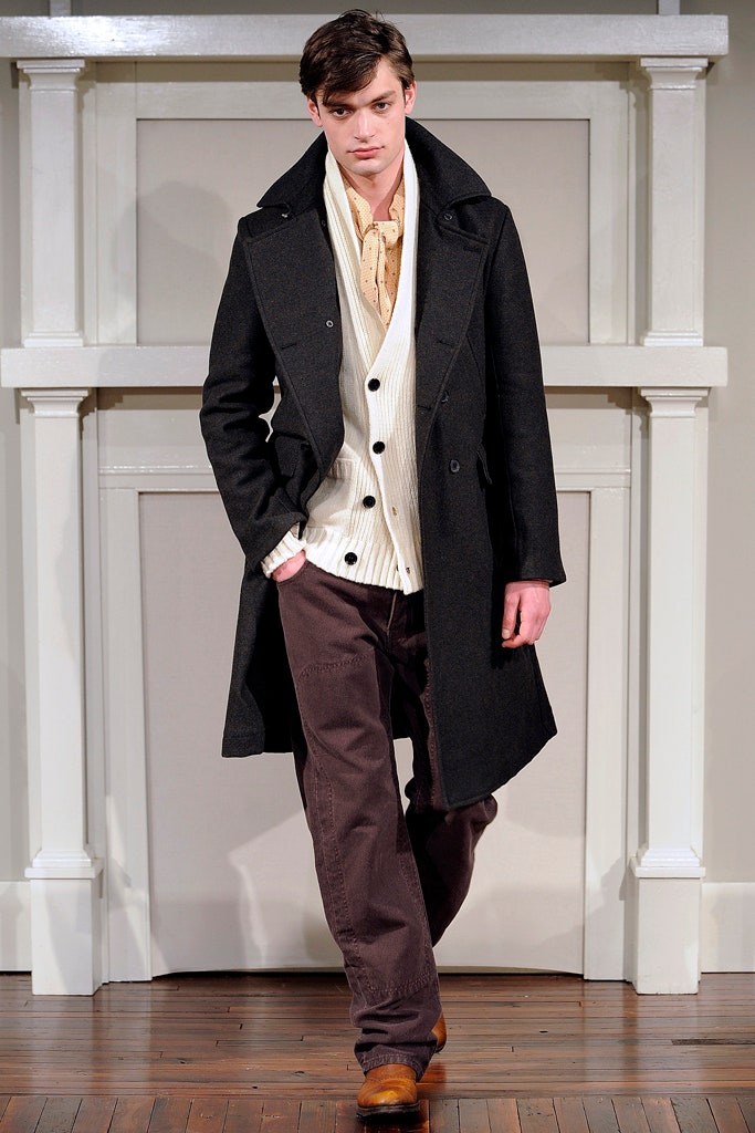 gray wool tailored overcoat