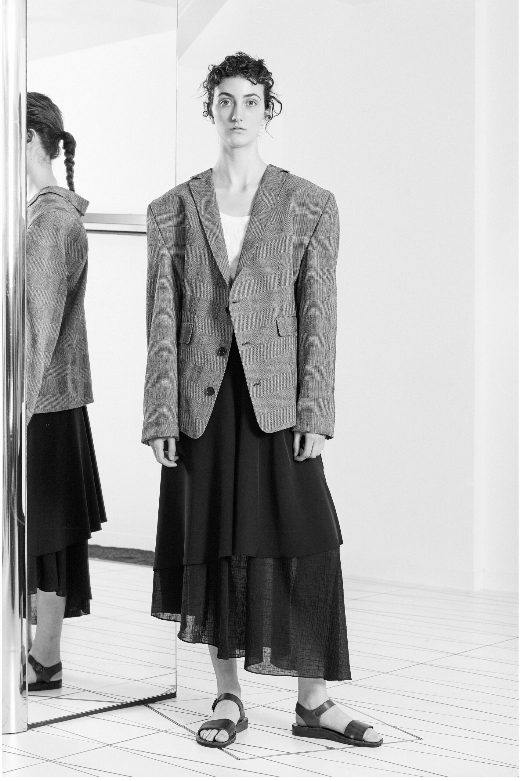 oversized checked blazer
