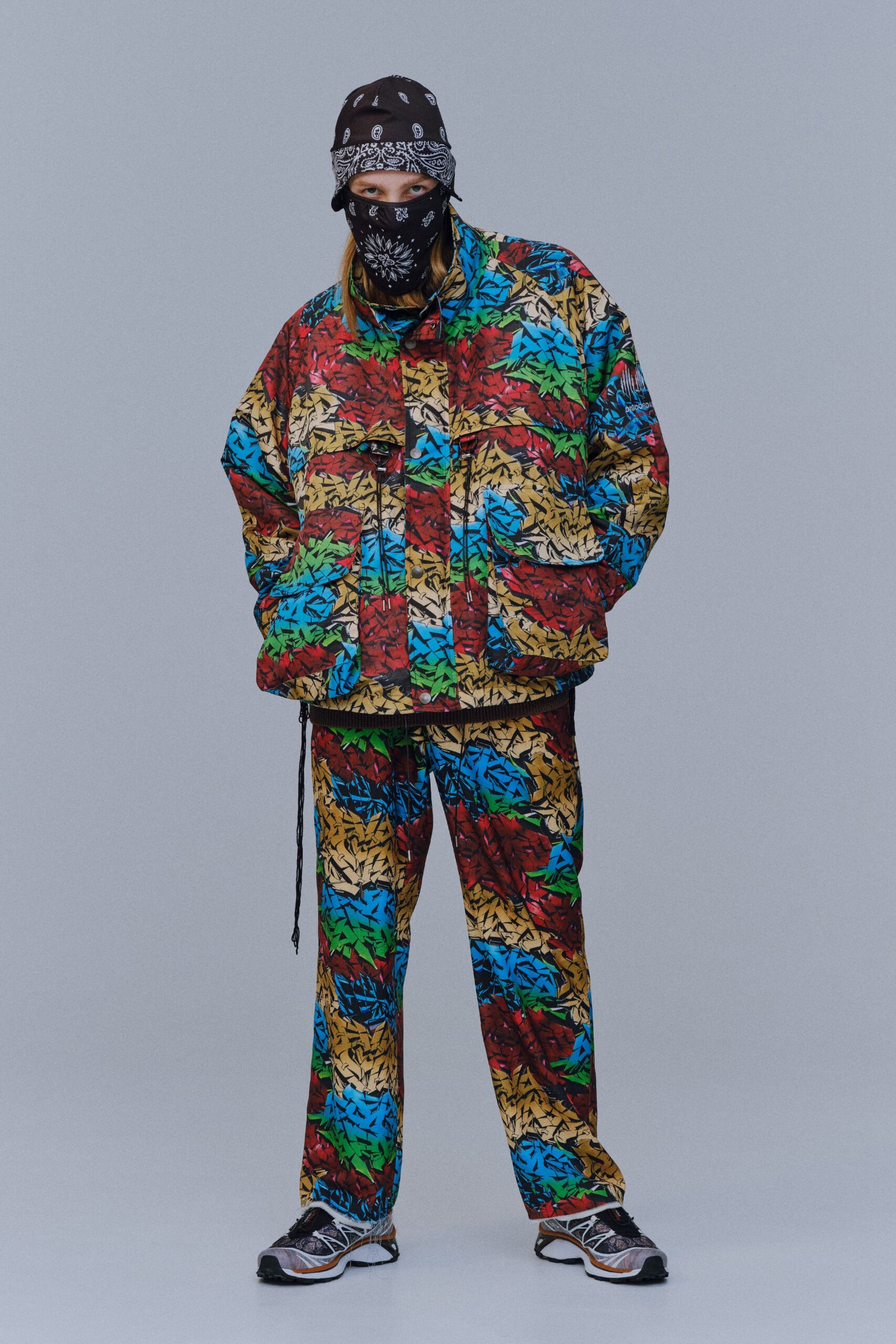 multicolor printed utility jacket