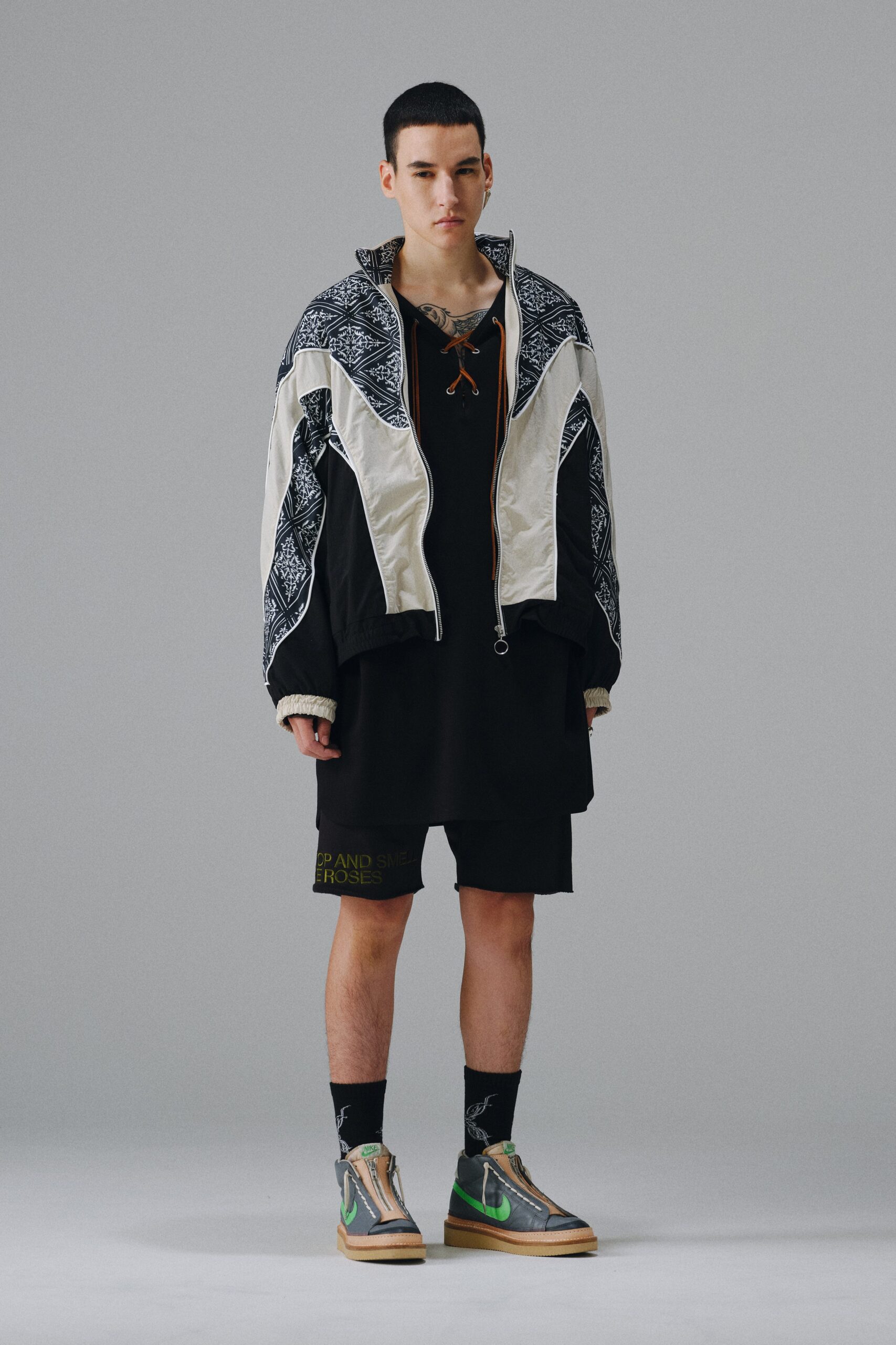printed nylon track jacket