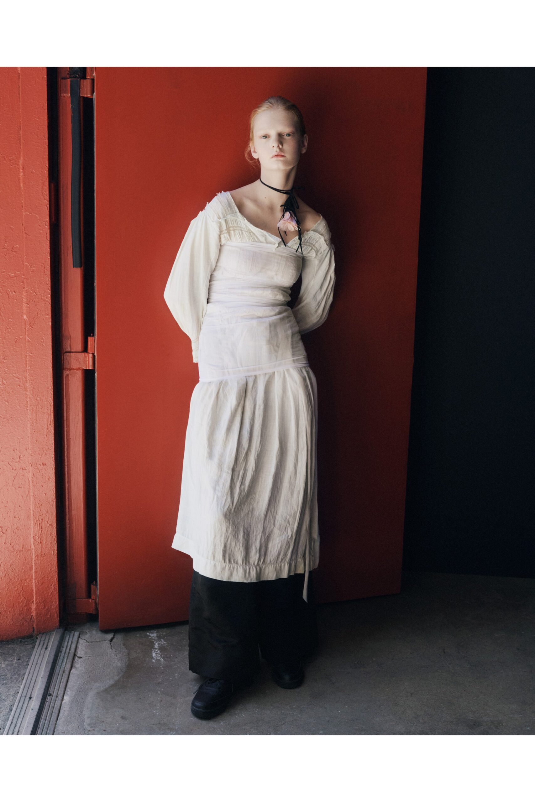 off-shoulder ruched white dress