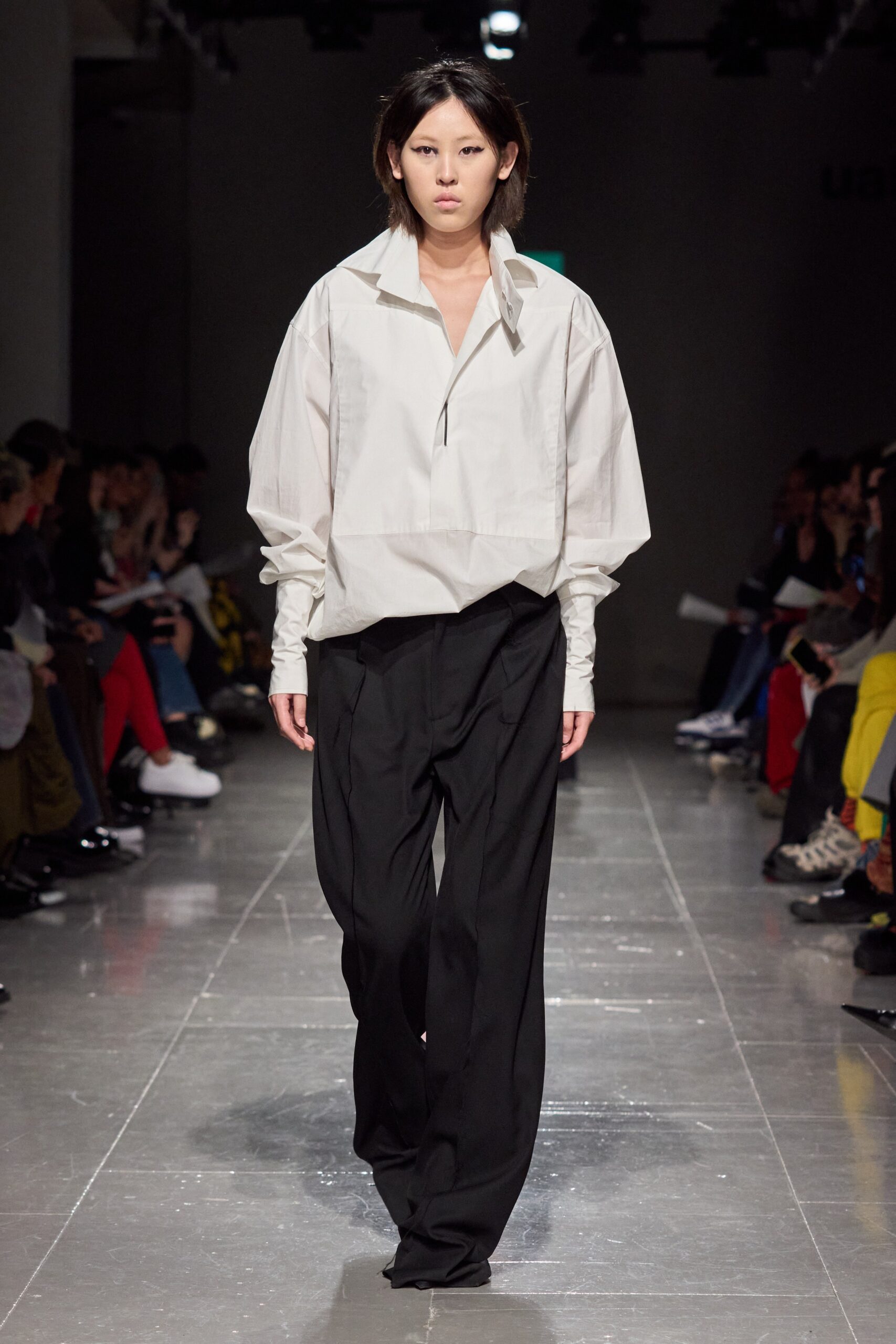 oversized white popover shirt