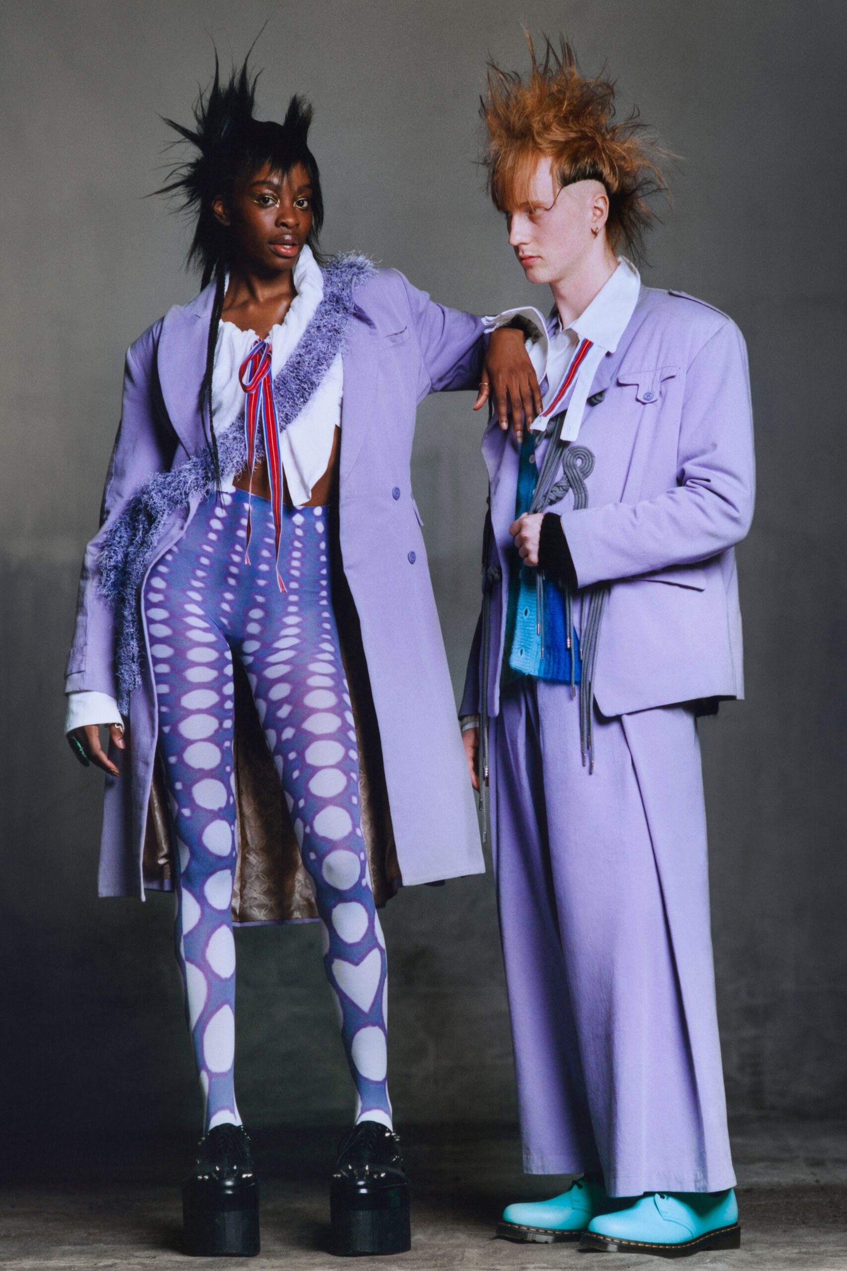 lavender unknown wide-leg pants