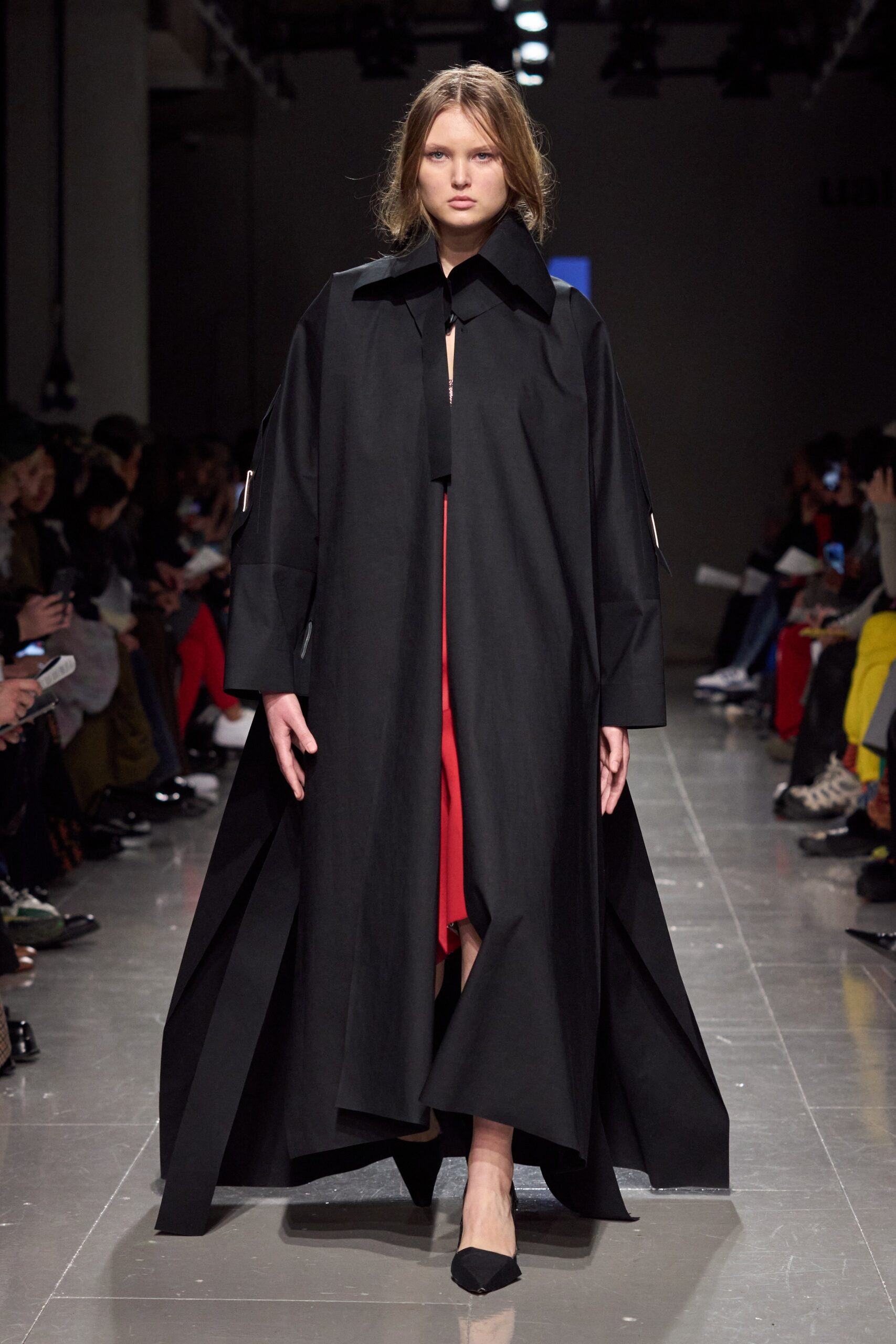 oversized black maxi coat