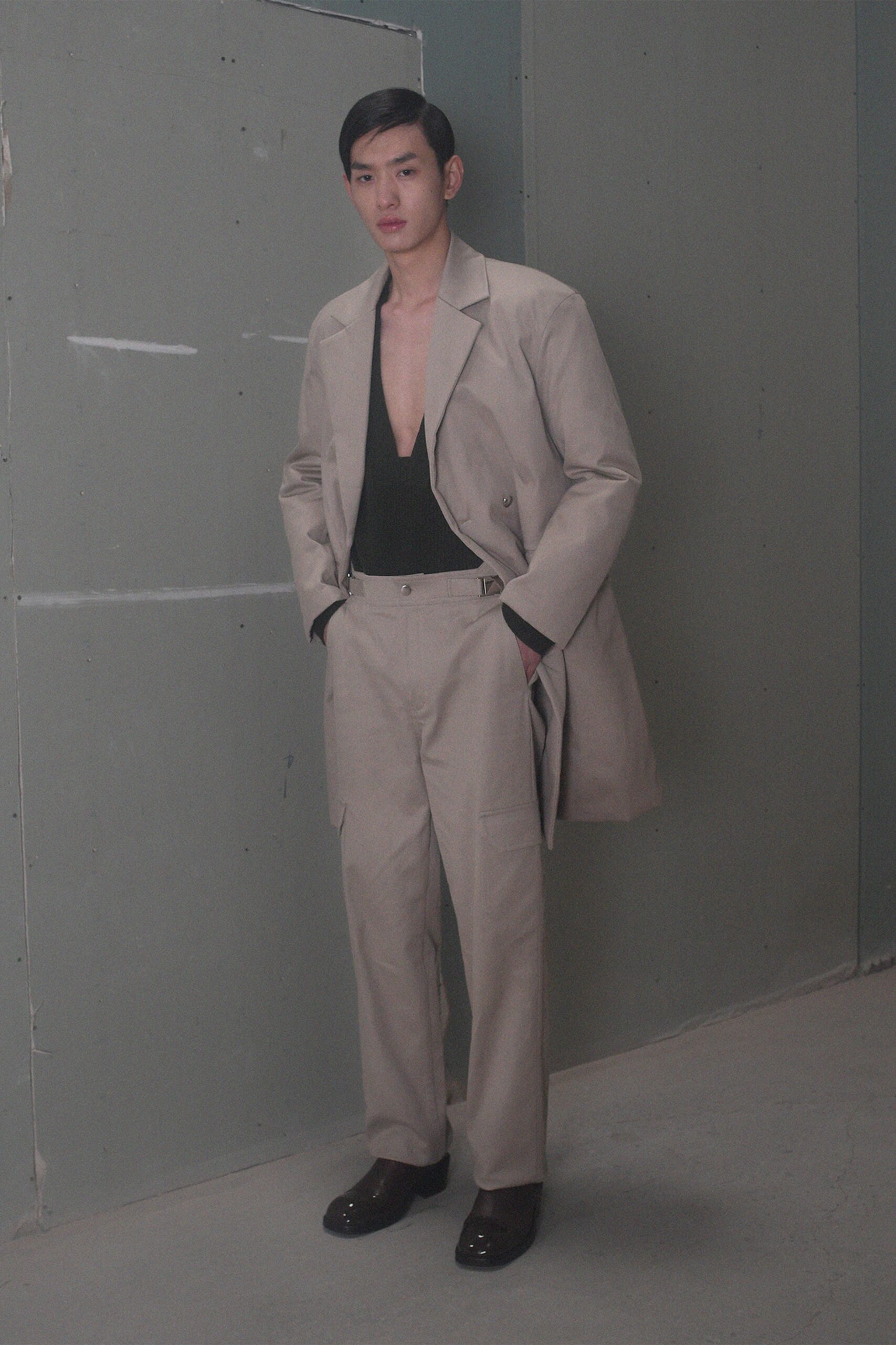 oversized beige coat
