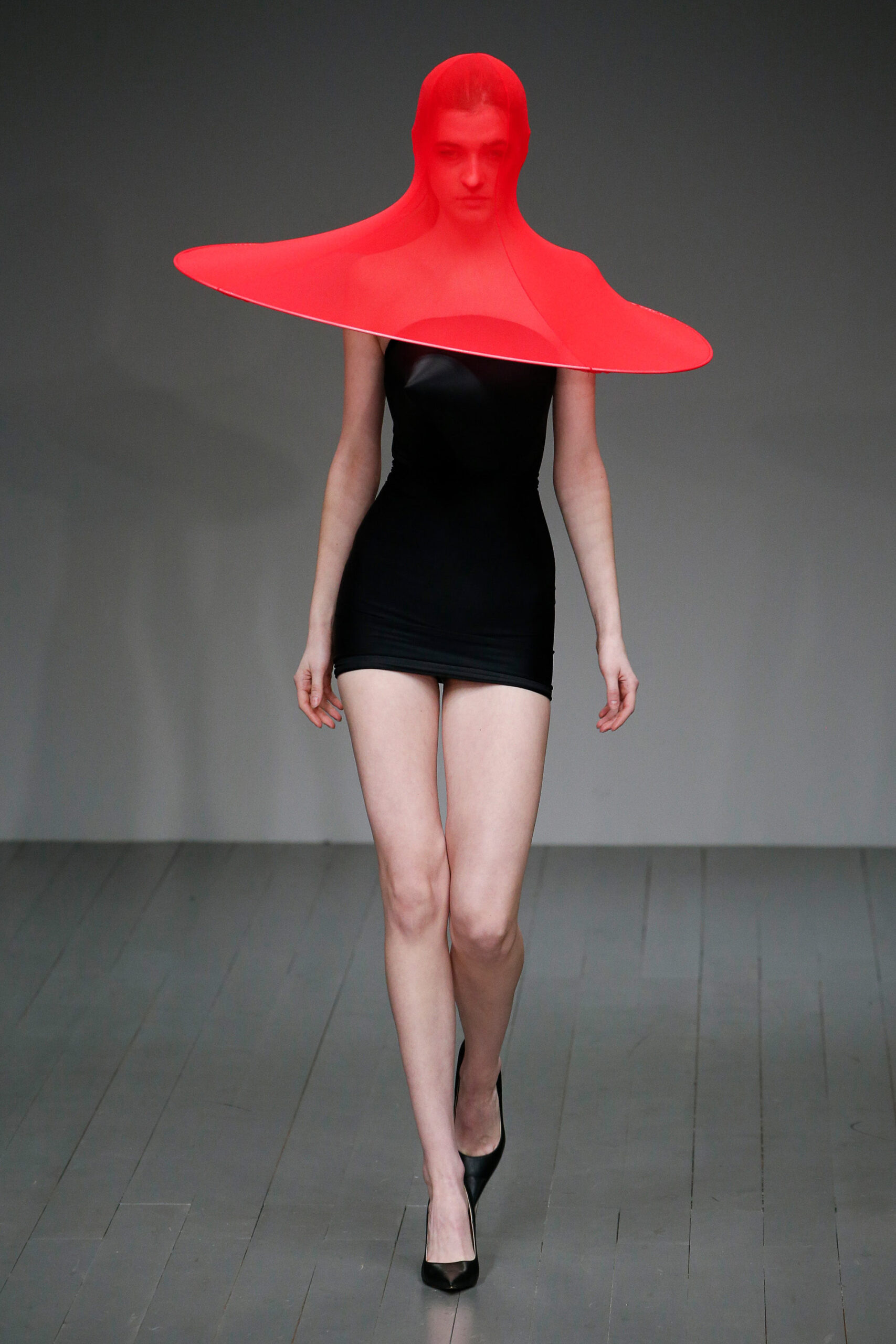 red halo hood hat