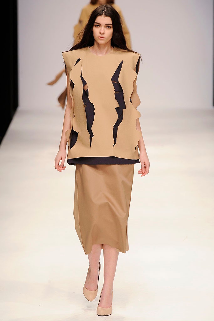 beige cutout tunic top