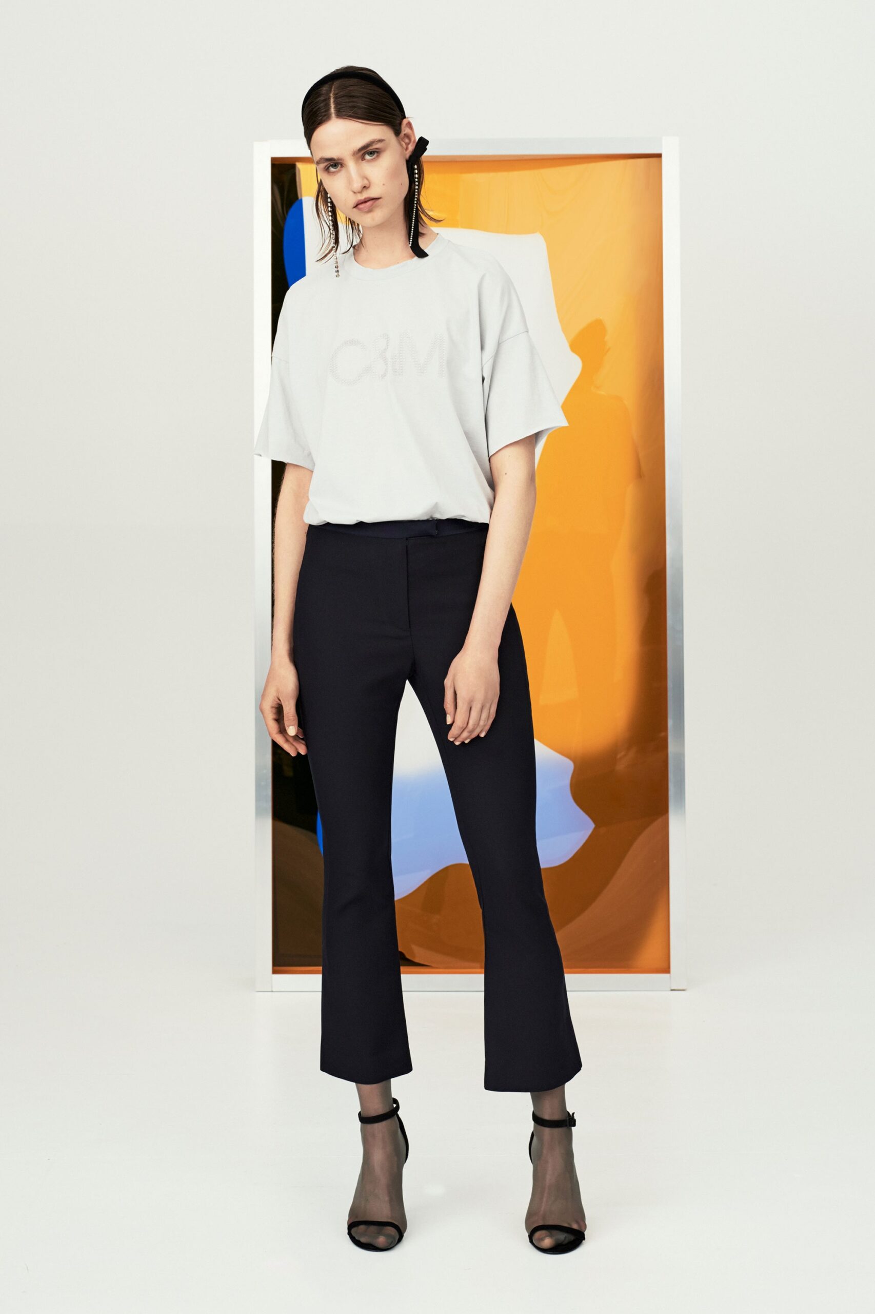 oversized white logo T-shirt