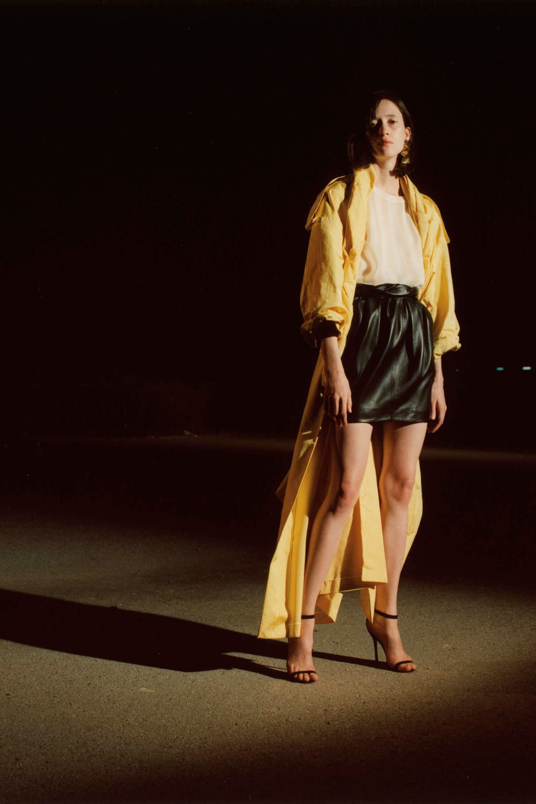 yellow duster coat