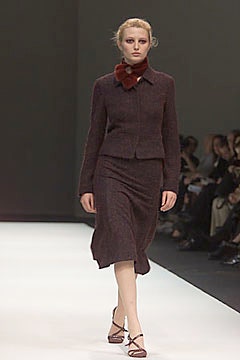 cropped tailored jacket and draped skirt