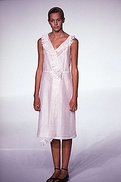 ruffled white sheer midi dress