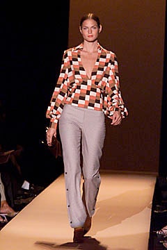 multi unknown long-sleeve v-neck checked blouse