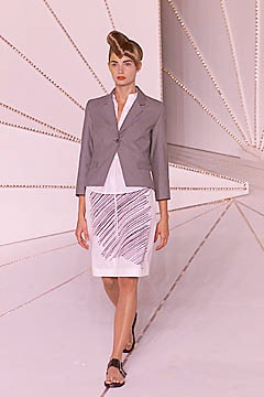 geometric print white mini skirt